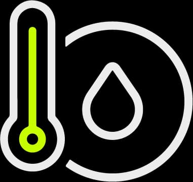 Hot water heat pump icon